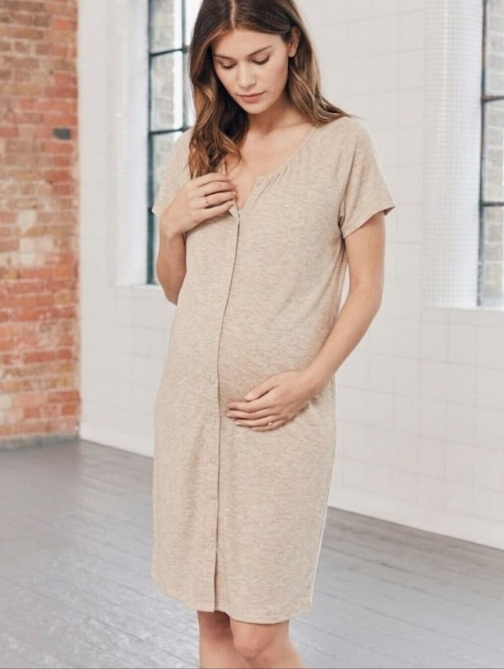 Seraphine Maternity & Nursing Night Gown - Perfect for Hospital Go Bag